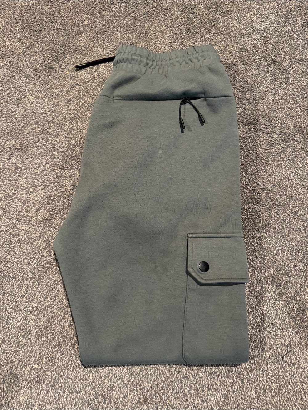 H&M Black Cargo Joggers with Snap Flap Pockets